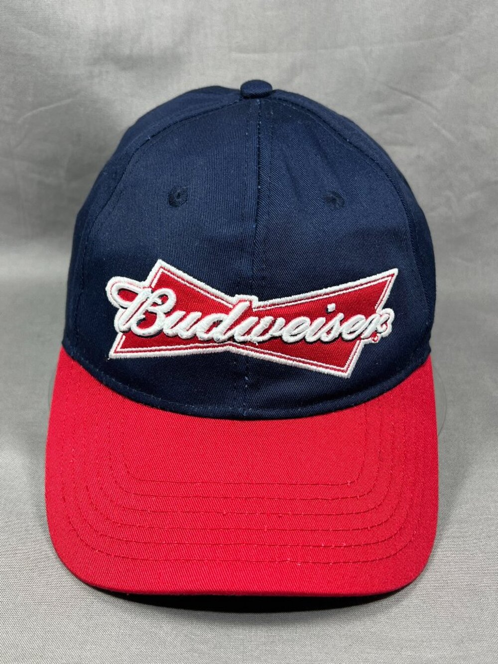 Budweiser King Of Beers Baseball Hat Navy Red Adjustable Workwear Snapback Cap